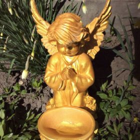 Садовая фигура "Ангел с чашей золотой" - 1